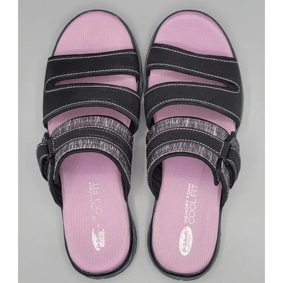 DR. SCHOLL'S Memory Foam Cool Fit Womens Slip On Sandal * Anna Slide * SIZE 10