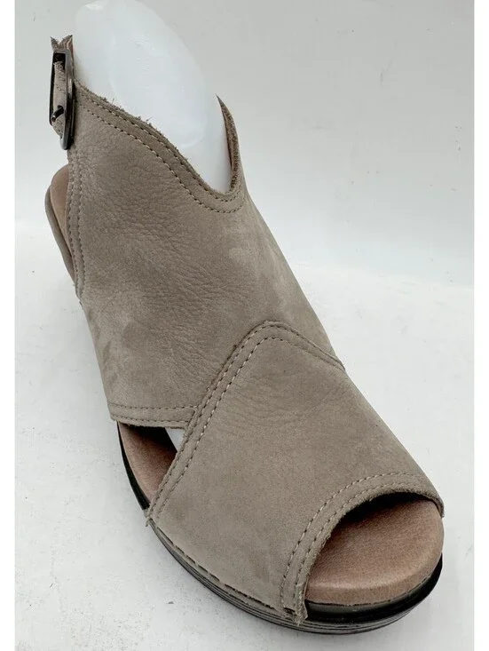 Dansko Vanda Women's Slingback Sandals Size 8 Brown Leather Wedge Open Toe