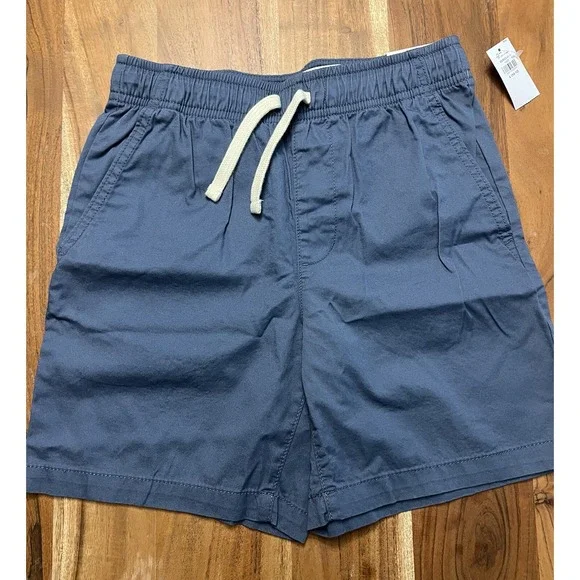 Old Navy Boys Blue Relaxed Dock Shorts Elastic Waist Cotton Size L 10-12 NWT