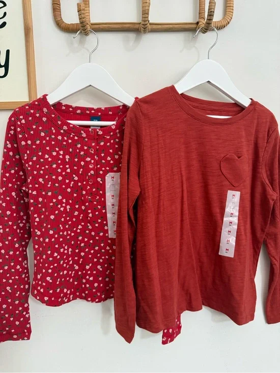 Old Navy - M (8) - NWT 2pk bundle girls LS tees
