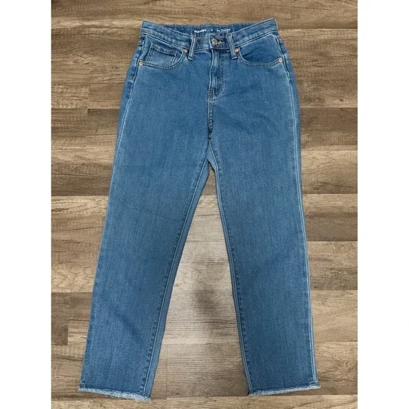 Old Navy Kids OG Straight High Rise Built-In Warm Jeans Medium Wash Size 12
