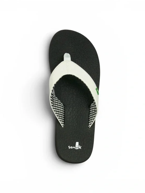 Sanuk Yoga Mat Flip Flop in White SWS2908 Women's Size 9/10