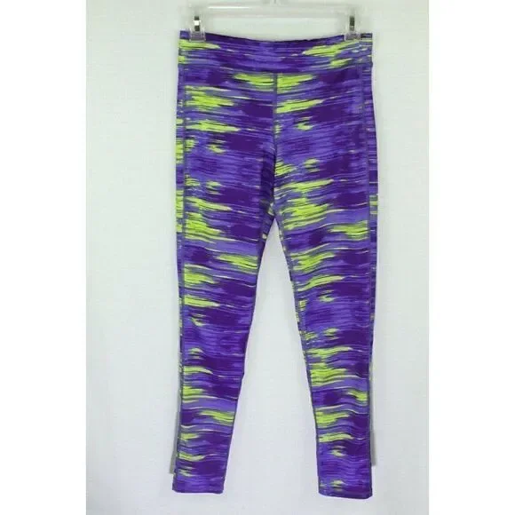 Old Navy Leggings Girl's Size 14 XL Striped Long Purple