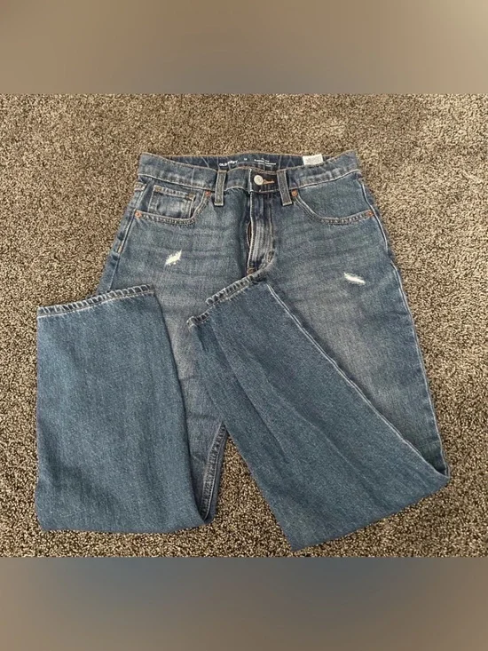 Old Navy Slouchy Straight High Rise Jeans Girls Size 12 0413