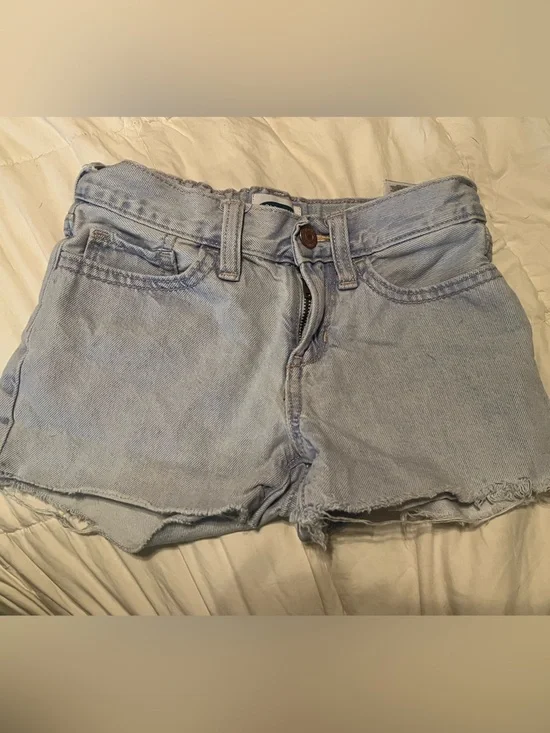 Old Navy Light Blue Denim Shorts with Button Waist