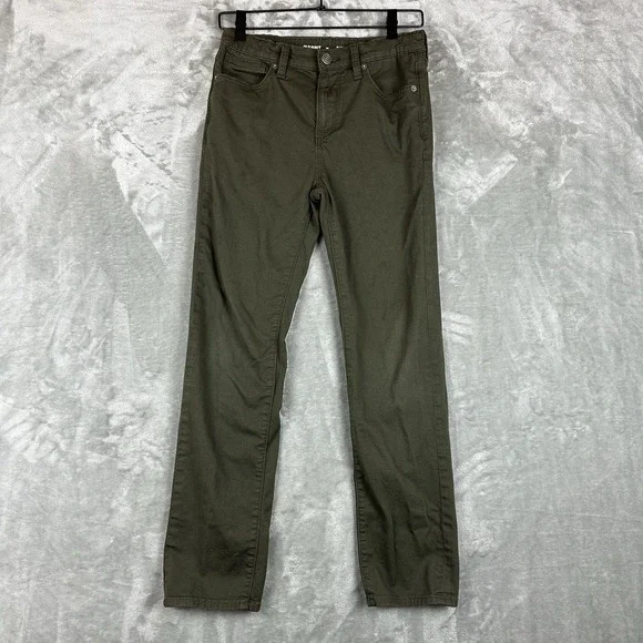 Old Navy Pants Boys 14 Green Wash Slim