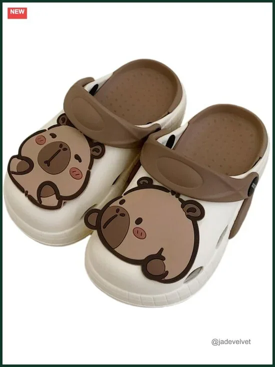 Kids Capybara Clog Sandals with Arch Support, Non-Slip EVA Slippers