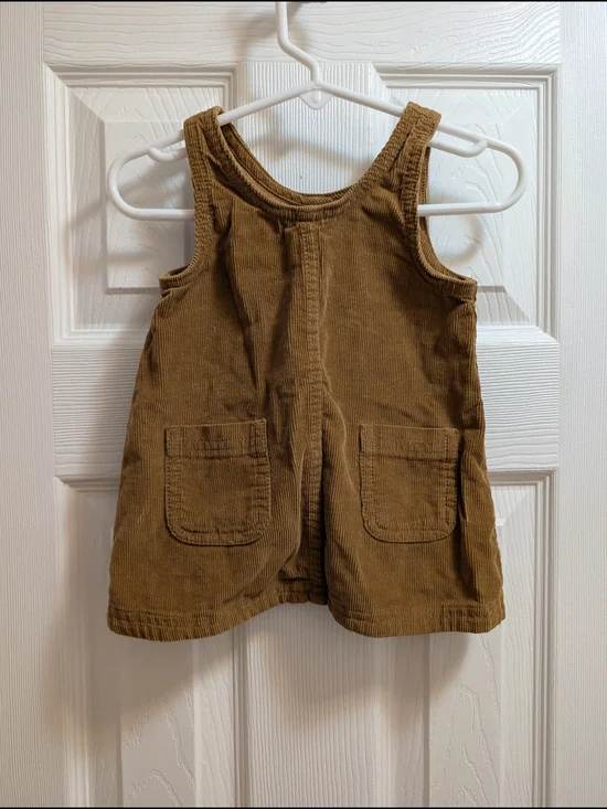 Old Navy Baby Corduroy Jumper Dress in Brown 6-12M