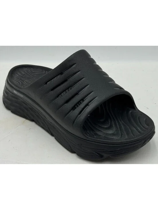 Skechers Foamies Max Cushion Women's Sandals Size 8 Core Black Slip On Sandal