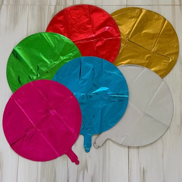 NWOT 60 pcs Circle 18 inch Foil Mylar Helium Balloons