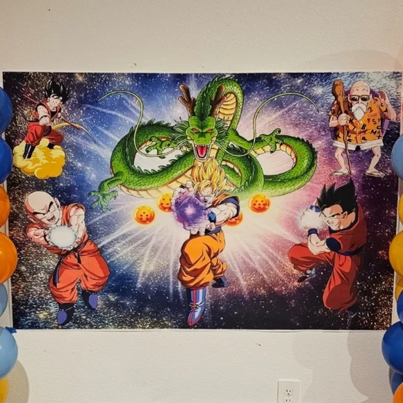 Dragon Ball Z Themed Birthday Banner