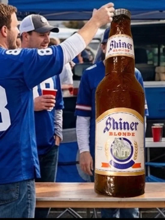 Inflatable Beer Bottle 3 Ft - Shiner Blonde Party Decor NEW
