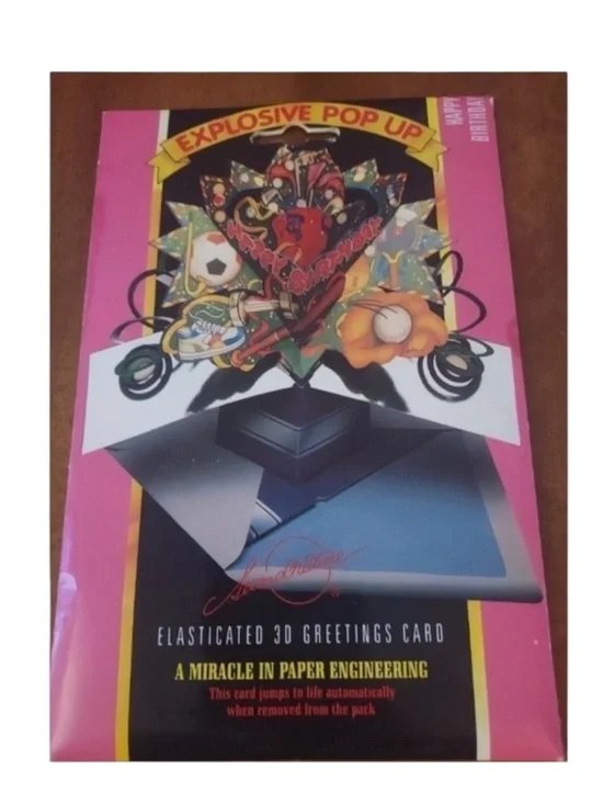 EXPLOSIVE POP UP CARD- Greeting Card - Happy Birthday - elasticated 3D