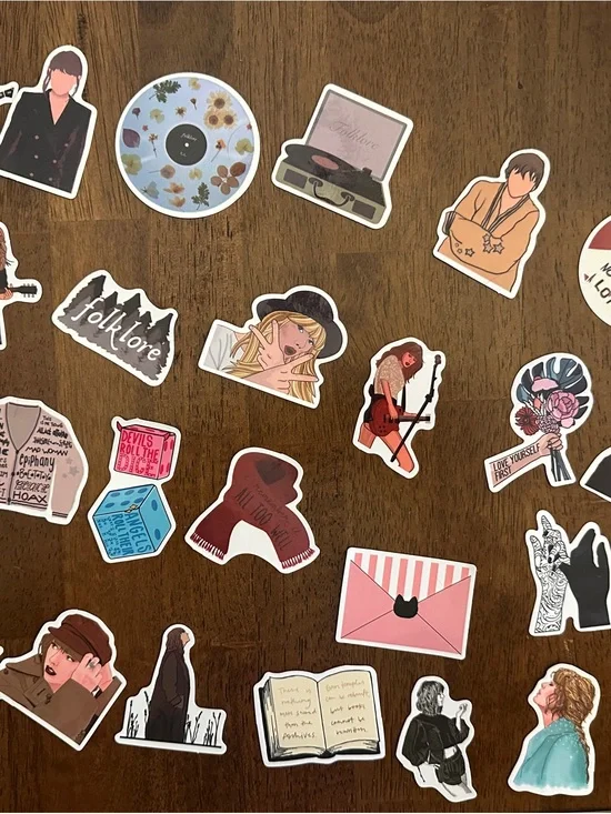 Taylor Swift Vinyl Stickers 28 pieces  - Floral, Music & Character Designs