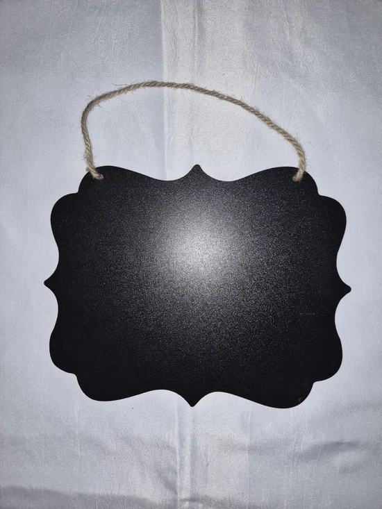Decorative Black Chalkboard Plaque with Twine Hanger