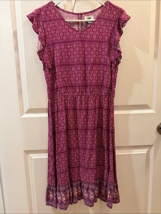 Old Navy Girls Paisley Border Flutter Dress Size 16 (XXL)
