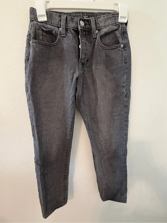 Girl’s Old Navy High-Rise Straight Jeans - Charcoal Size 10