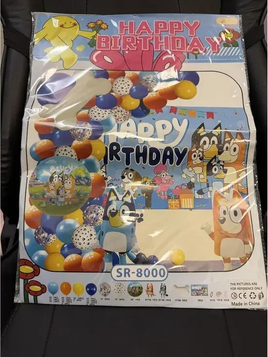 Bluey Birthday Party Arch Balloon Garland Kit Backdrop Backdrop Banner SR-8000