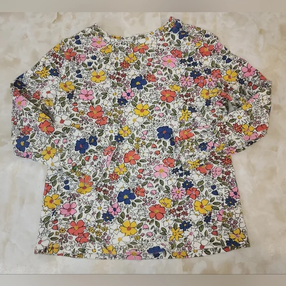 Old Navy 5T Kids Floral Long Sleeve Tee - Multicolor
