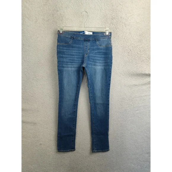 Old Navy Girls Jeans Extra Large Blue Cotton Blend Pull On Skinny Denim Leggings