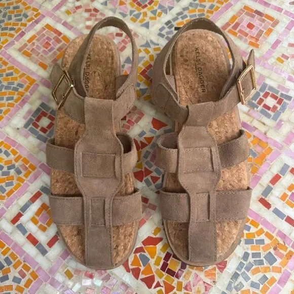 Size 9.5 Kelsi Dagger Storm Women's Gladiator‎ Sandals Fisherman Shoes Summer
