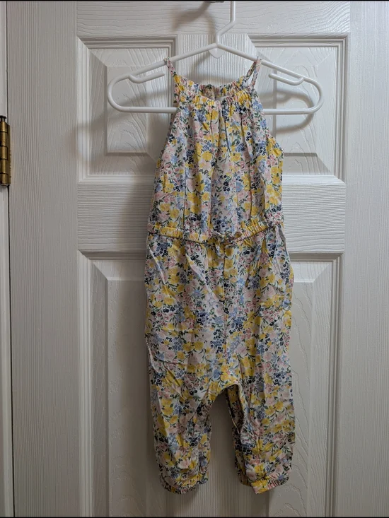 Old Navy Pastel Floral Baby Jumpsuit in Yellow, Pink, Blue