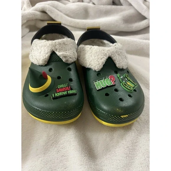 Buddy The Elf‎ Classic Clog Sherpa Lined Kids Size J 3