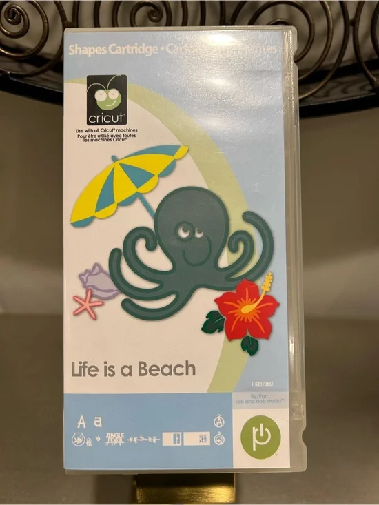Cricut Life is a Beach Cartridge — teal, yellow, red, pink, blue, purple