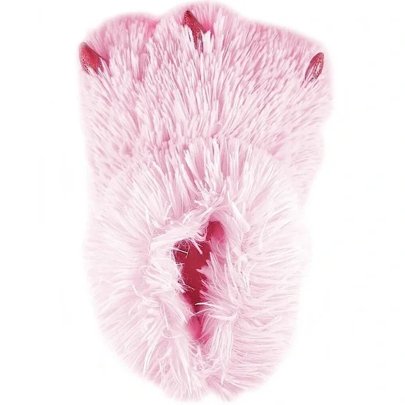 Monster LITTLE GIRL Pink Animal Claw Slippers SIZE 13-1 NEW