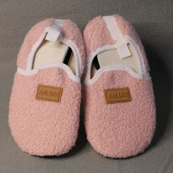 Toddler‎ Girls Anluke Foldable Slippers For Easy Travel Pink Fits Size US 12/13
