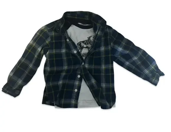 Old Navy Vintage Flannel & Outdoor  Shirt Lot Size XS 4/5 2 Pc