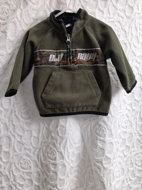 Old Navy Kids' Olive Green Fleece Pullover