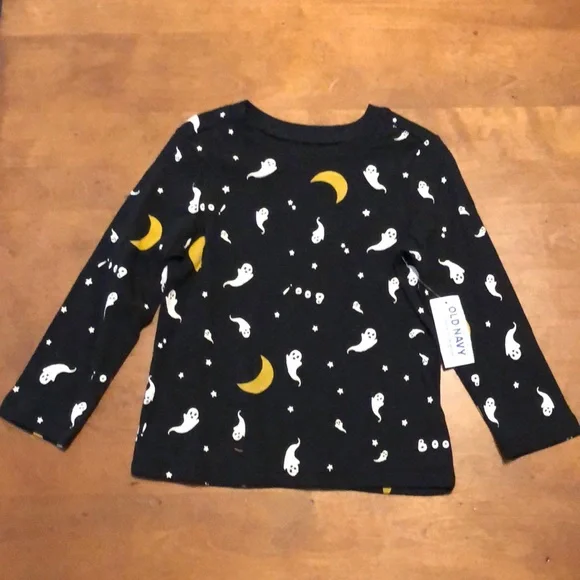 Old Navy unisex flying ghost, stars, moon, Boo long sleeve shirt