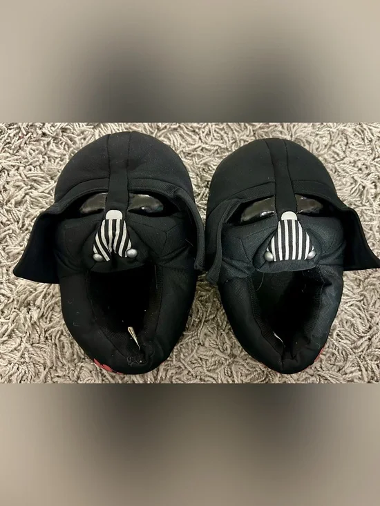 Black Slip-On Indoor Shoes with Striped Bow Detail