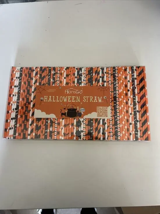 Hansgo 180 PCS Halloween Paper Straws