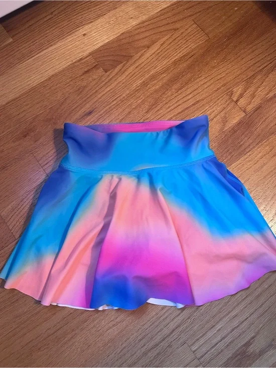 Old Navy Pastel Ombre Circle Skater Skirt - Blue Pink Peach