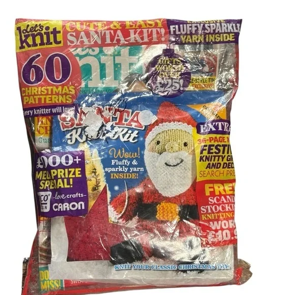 NEW Let’s knit Magazine Holiday Kits Nov/Dec ‘19 UK Patterns Ideas Yarn
