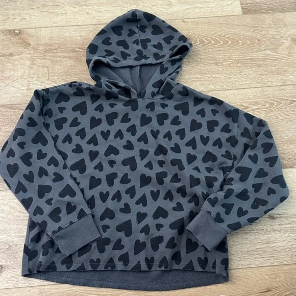 Old Navy black heart hoodie sweatshirt