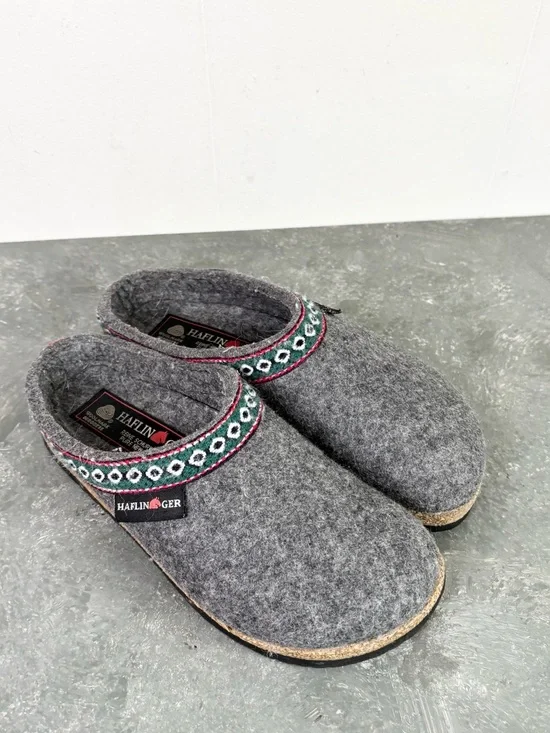 Haflinger Grizzly wool clogs felted upper and a cork-latex footbed slip 12