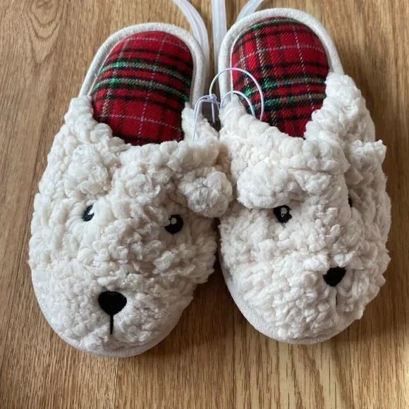 Wondershop Kid's Bear Plaid Slippers