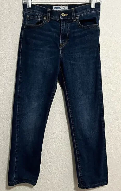 Old Navy Girls 12 Slim Fit Skinny Dark Wash Blue Stretch Denim Jeans Karate