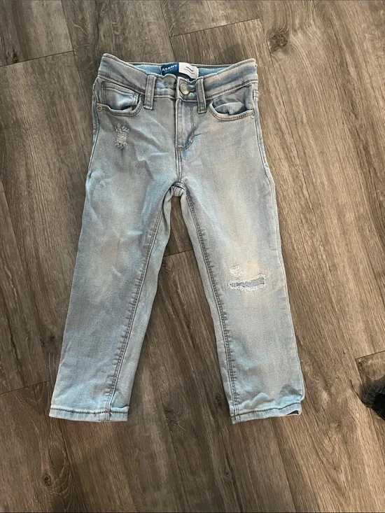 Old Navy Light Wash Distressed Kids Jeans