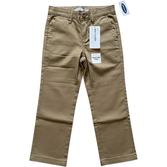 Old Navy Boys Khaki Straight Built-In Flex Reinforced Knee Chino Pants Size 5