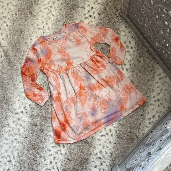 Old Navy tie dye dress girls 4T orange purple Halloween trick or treat Kidcore