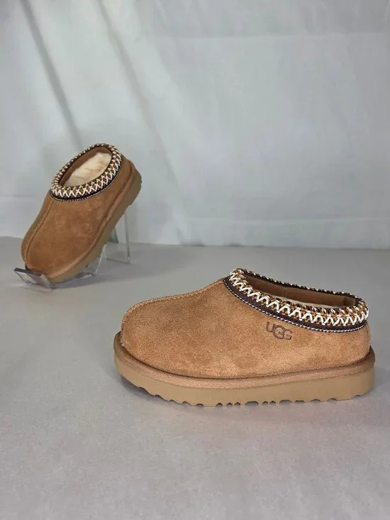UGG Kid's Tasman II Suede Slippers Unisex Chestnut Toddler