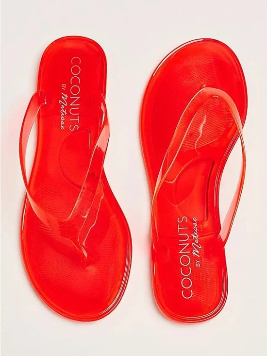 Coconut by Matisse Olsen Jelly Flip Flop Sandals size 10