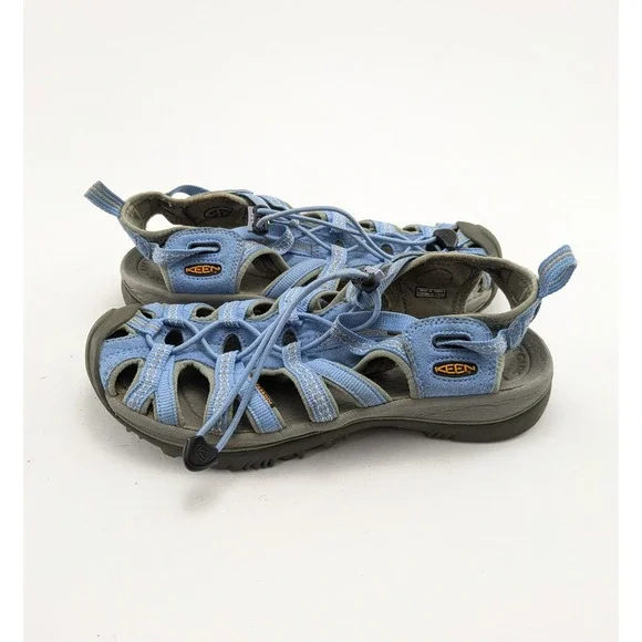 Womens Keen Whisper Blue Hiking Water Sports Closed Toe Shoes 1008447 Size 8