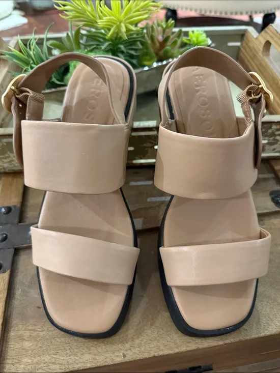 AEROSOLES Blush Nude Double-Strap Slingback Sandals