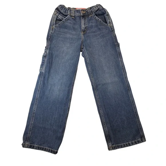 Old Navy Reissue Painters Pants Kids 10 Carpenter Blue Denim Jeans Hammer Loop