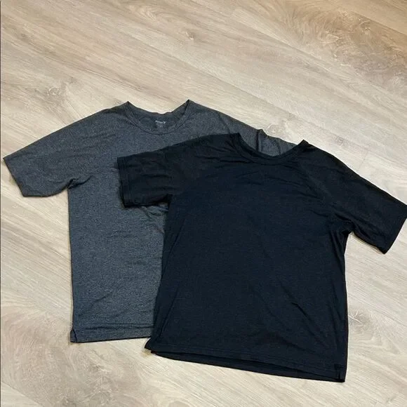 Old Navy Active Boys T-Shirt Bundle, Gray, Both Size XL